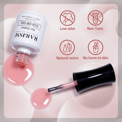RARJSM ice jelly texture gel polish highlights sheer glow on nails.