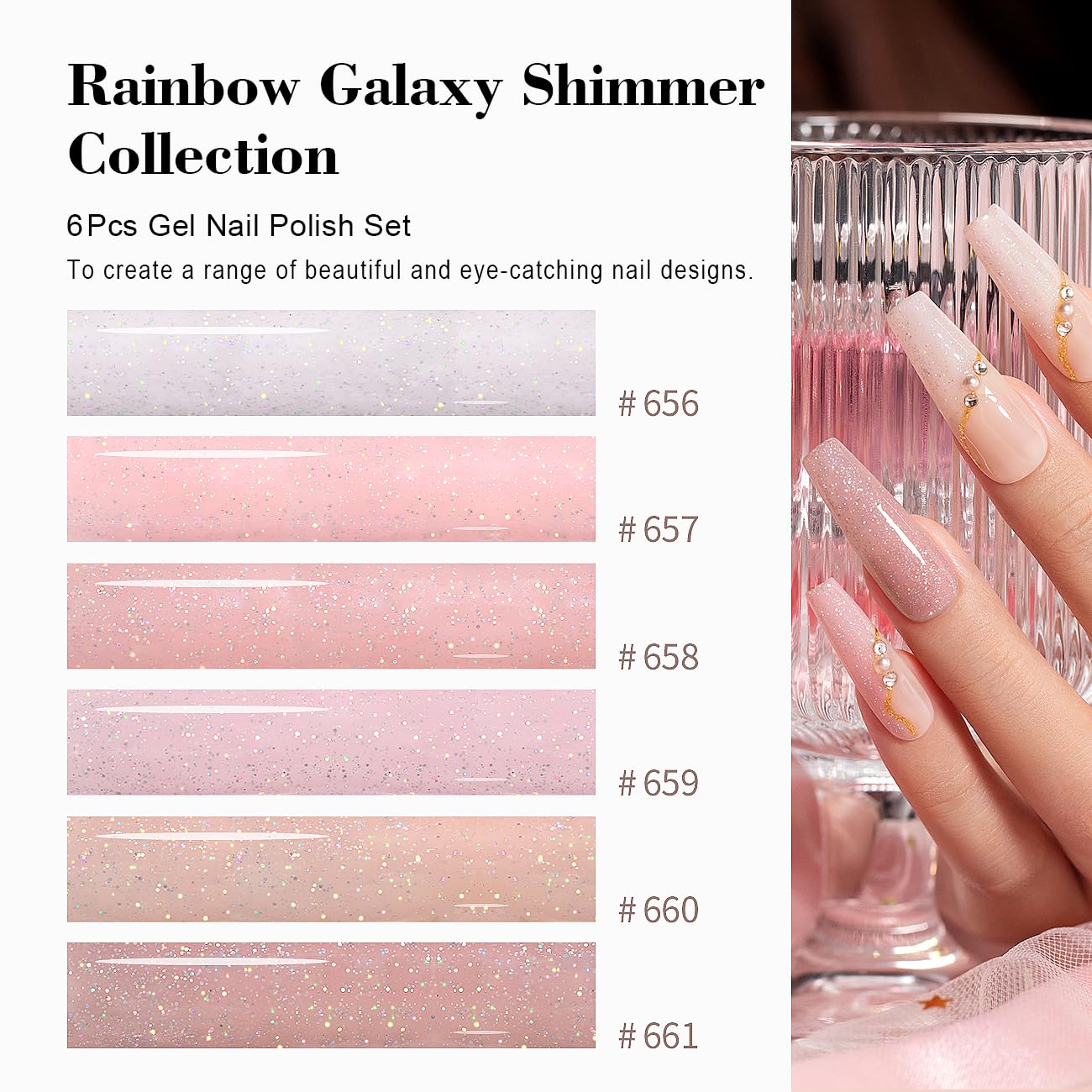 RARJSM nude glitter tubes ready for at-home salon-style manicure.