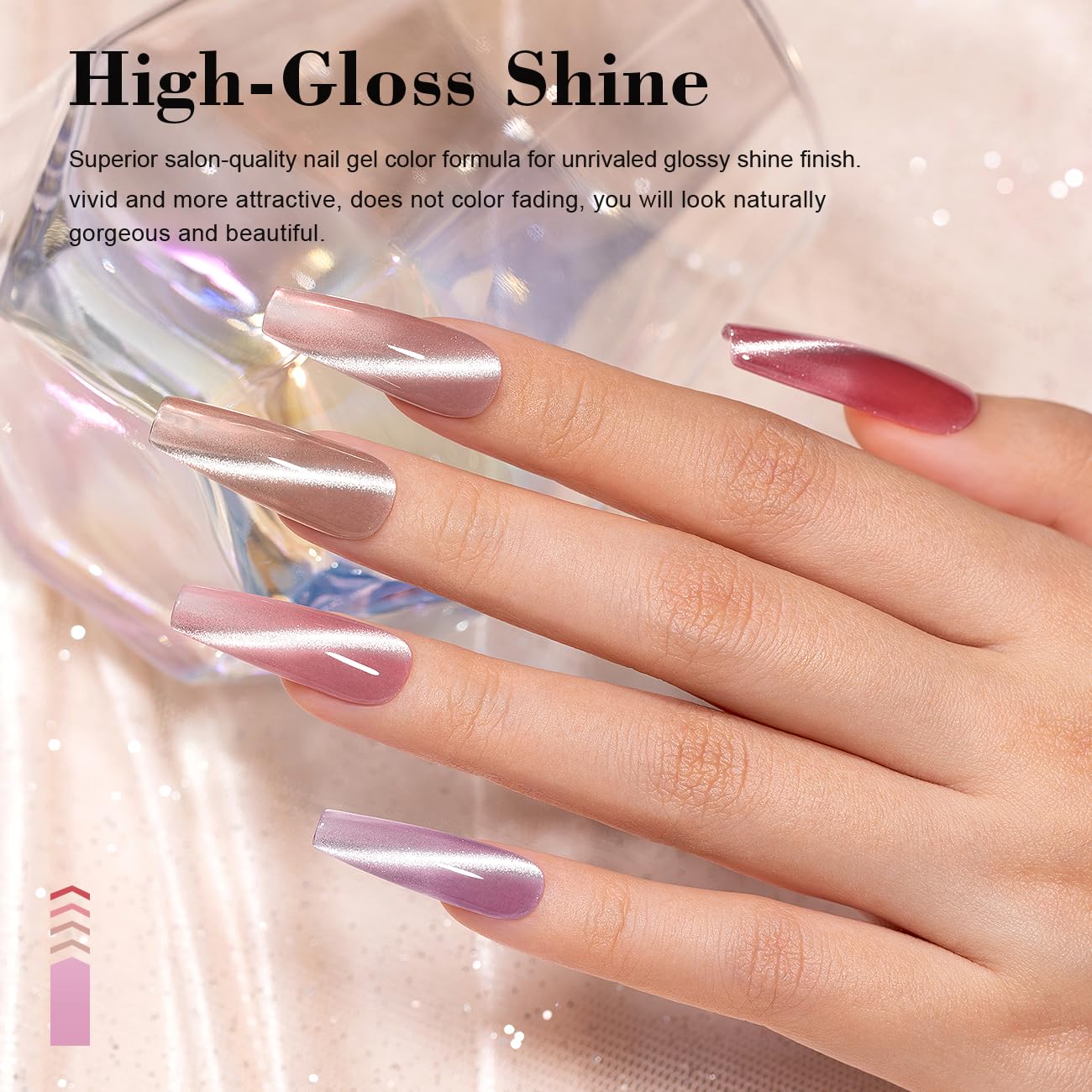 RARJSM nude glitter gel set offers versatile shimmer across six bottles