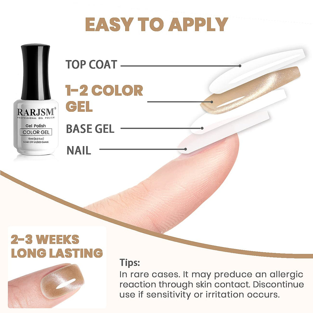 RARJSM Nude Under Glitter Gel highlights nude shade with subtle sparkle