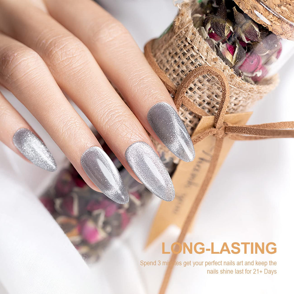 RARJSM Nude-underneath glitter gel swatch shows versatile nude sparkle.
