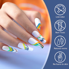 RARJSM paint-line pen nail art tool enabling precise designs at home.