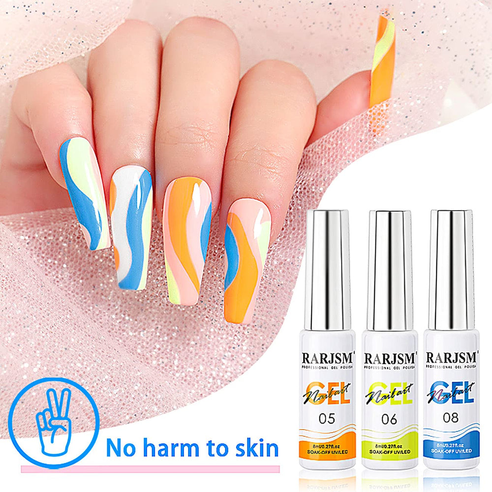 RARJSM neon green glitter gel ideal for playful line art effects