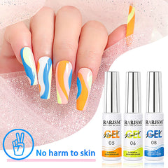 RARJSM neon green glitter gel ideal for playful line art effects