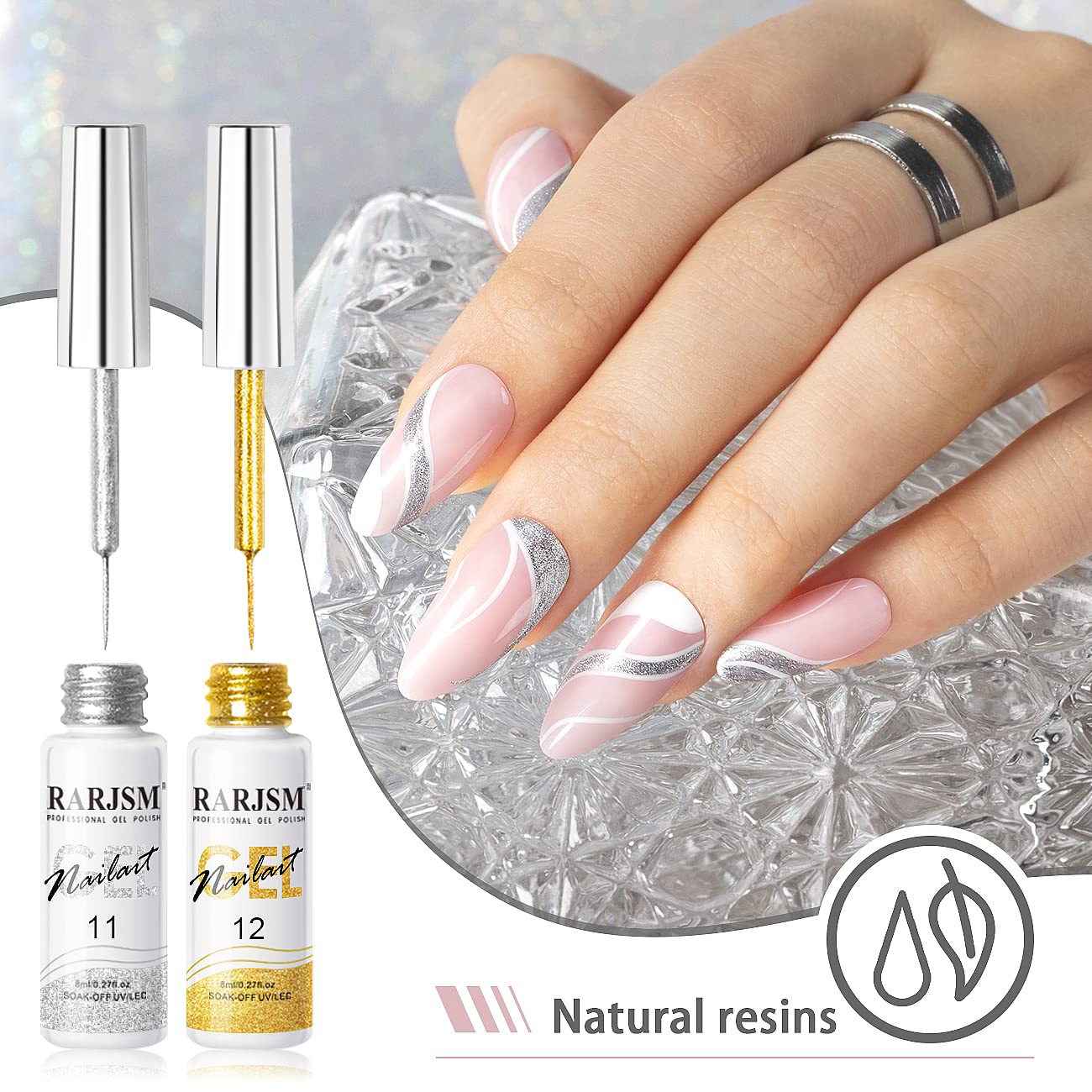 RARJSM painted gel polish with smooth formula for clean, intricate lines