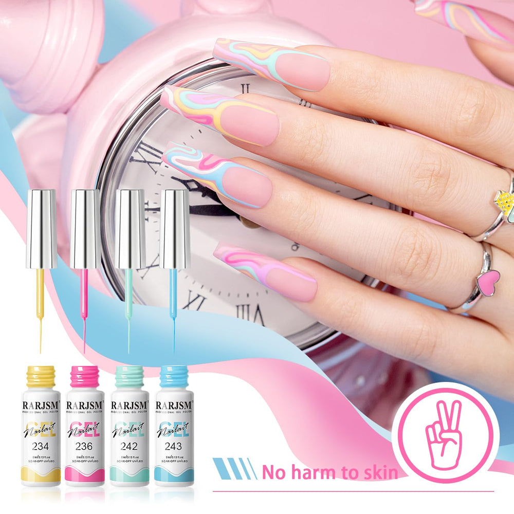 RARJSM painting with striping gel close-up for easy line work