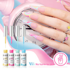RARJSM painting with striping gel close-up for easy line work