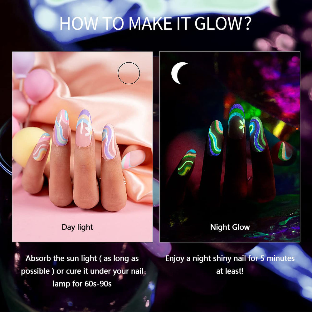 RARJSM Pastel Glow Colors Nail Art Set for soft daytime accents