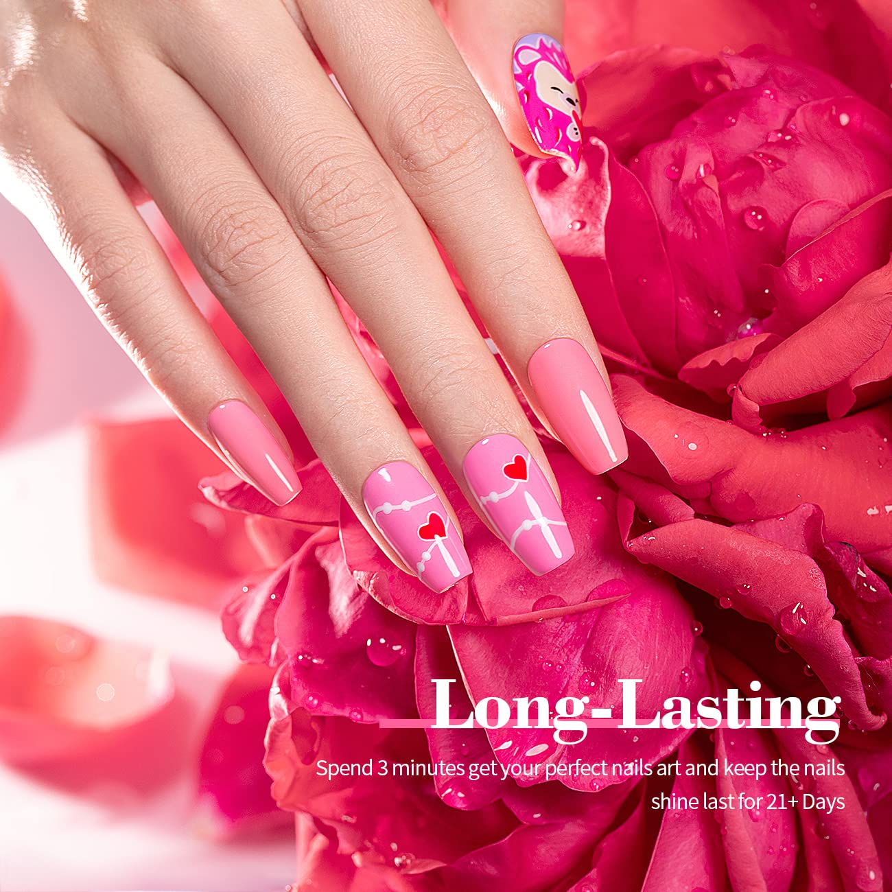 RARJSM neon hot pink swatch highlights bold summer looks with high shine.