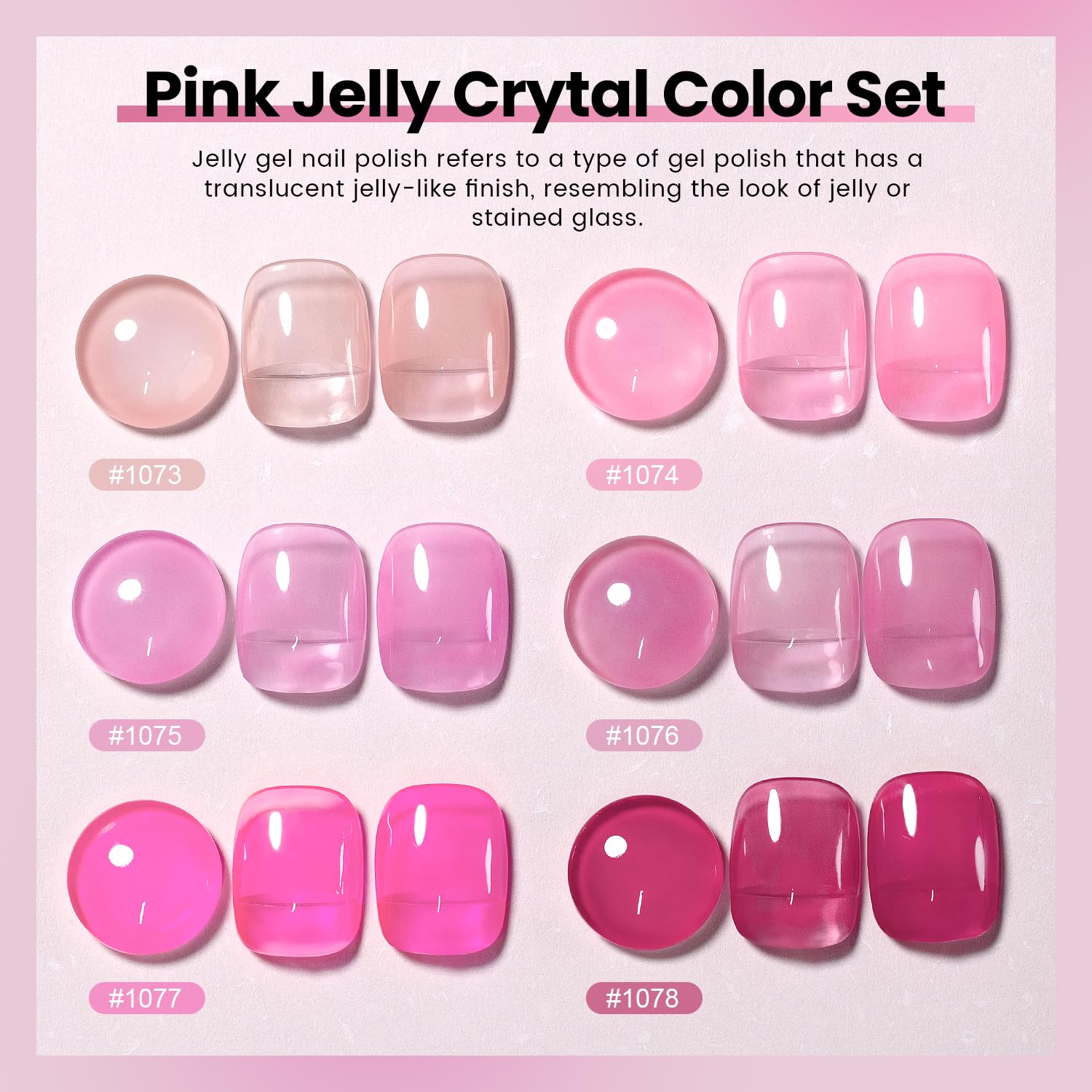 RARJSM pink jelly polish inspires elegant nail art at home.