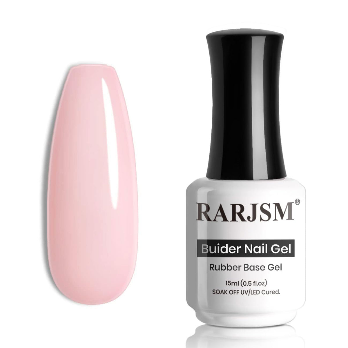 RARJSM pink rubber base bottle on display with a smooth, flexible foundation.