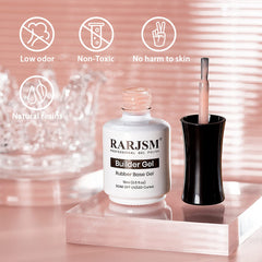 RARJSM precise brush application for smooth base coat and extensions