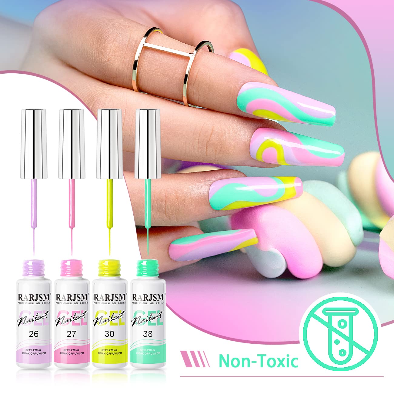 RARJSM smooth gel formula supports crisp line art.
