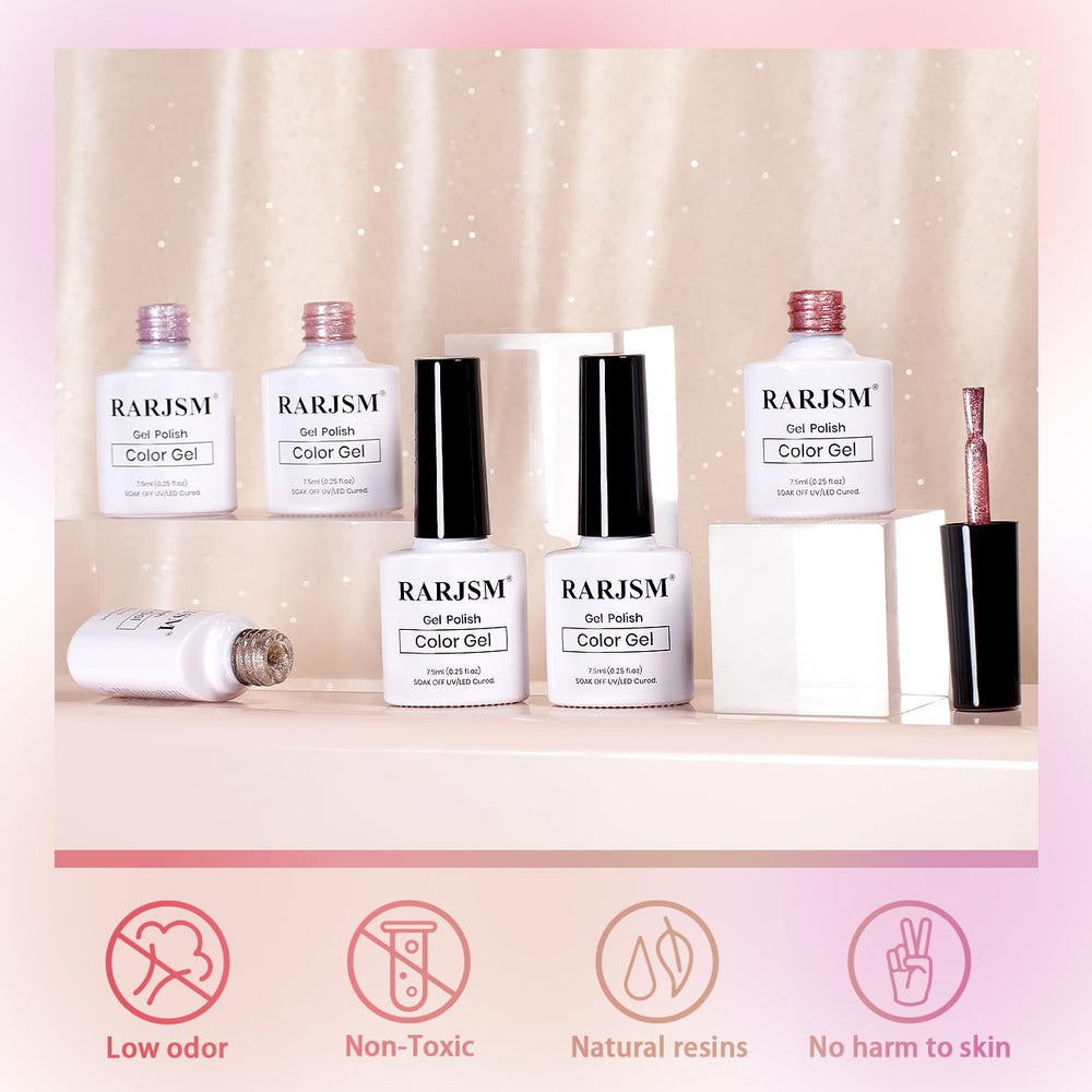 RARJSM red glitter cat-eye polish adds bold highlight with magnetic shimmer