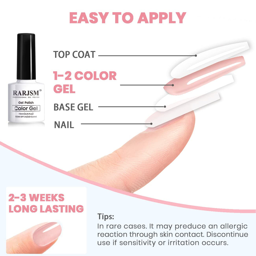 RARJSM rose brown gel polish for versatile color options