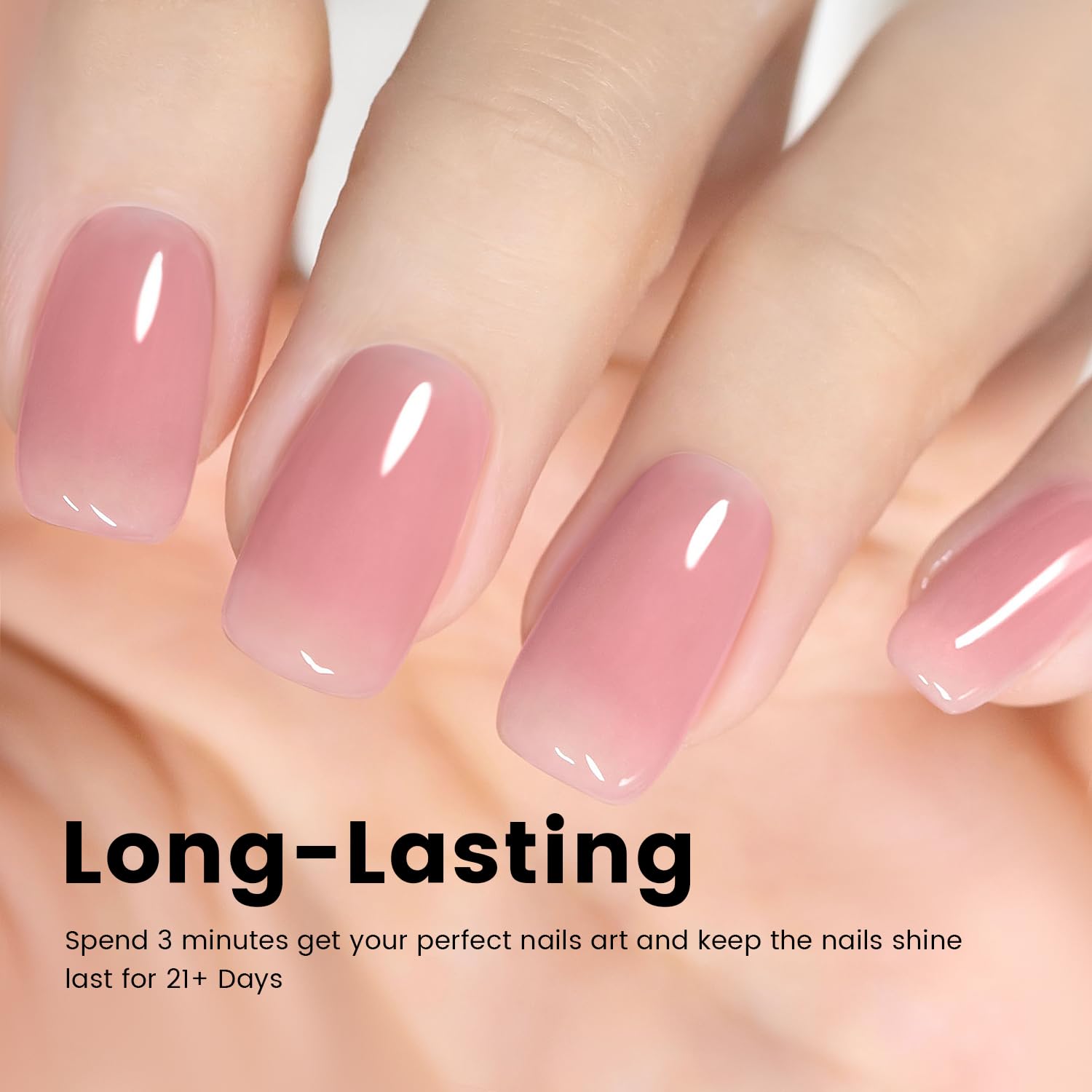 RARJSM Rubber Base Coat extension demo highlights quick nail lengthening capabilities