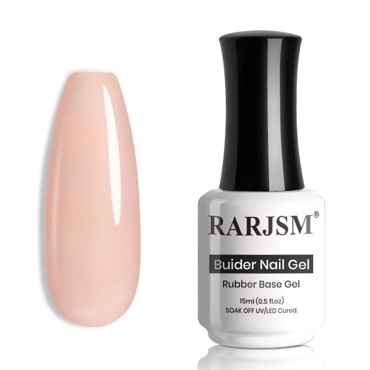 RARJSM nude pink rubber base coat bottle ready for seamless French manicure and stronger natural nails