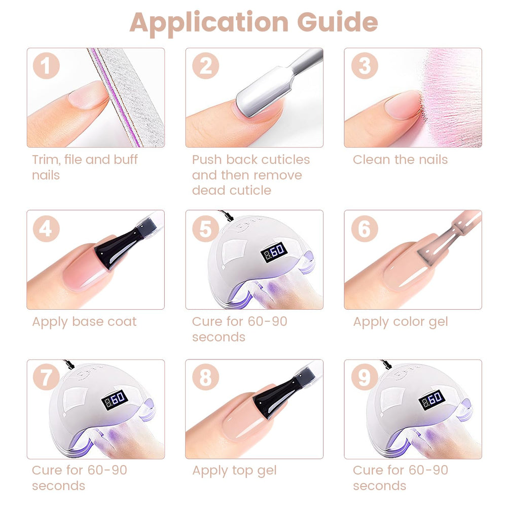 RARJSM Rubber Base Coat Nude Pink French look; foundation for elegant tips.