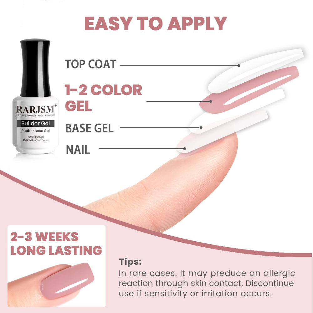 RARJSM Rubber Base Coat packaging shows a 15ml bottle for home use
