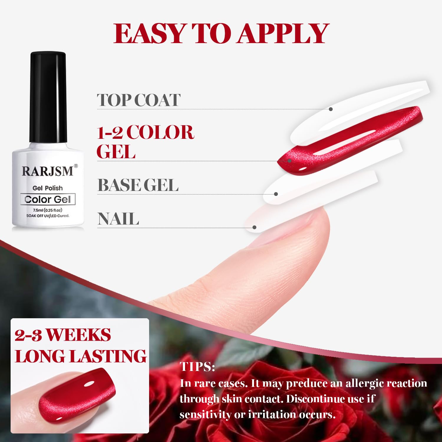 RARJSM Home salon use shows potential wear up to 21 days