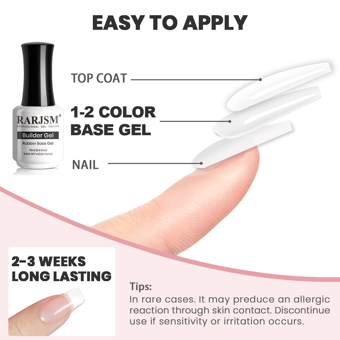 RARJSM soak-off removal for easy gel nail polish removal.