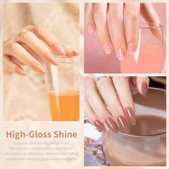 RARJSM taffy brown gel bottle highlights warm nude tones for everyday looks.