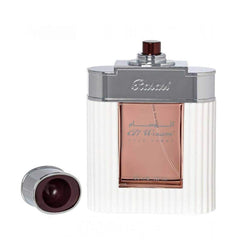 Rasasi Al Wisam Day EDP cap detail with chrome and white finish.