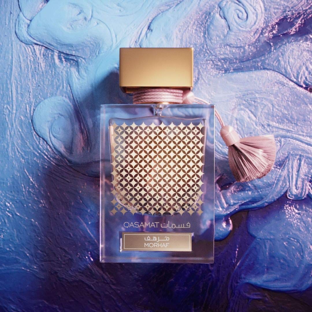 RASASI Qasamat Morhaf base notes of oud and sandalwood offer lasting depth.