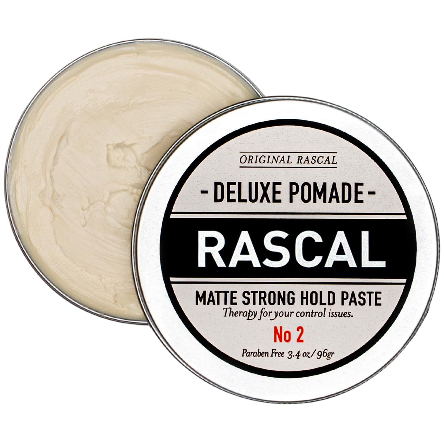 Rascal Original Deluxe Pomade bottle pour for smooth, easy styling and even distribution
