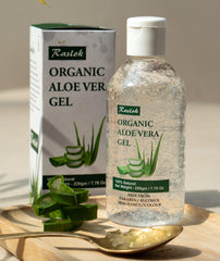 Raslok Aloe Vera Gel used on hair to hydrate and calm frizz.