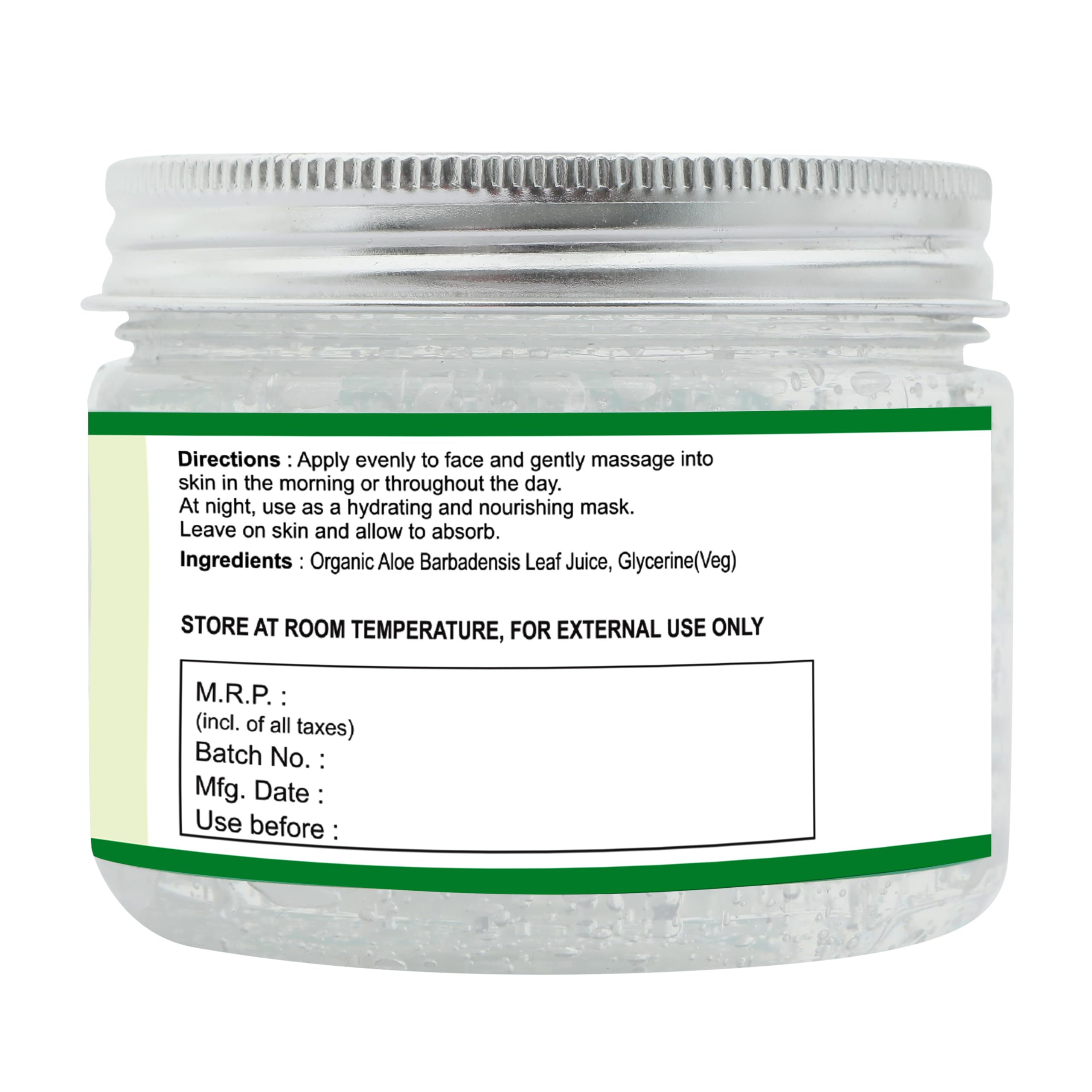 Raslok Aloe Vera Gel being applied to face as lightweight moisturizer