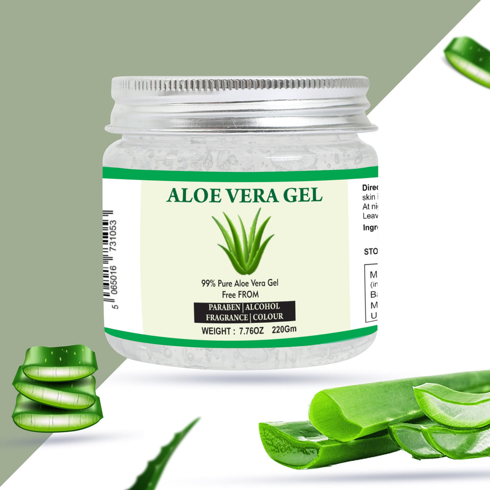 Raslok Aloe Vera Gel texture swatch reveals clear gel with smooth glide.