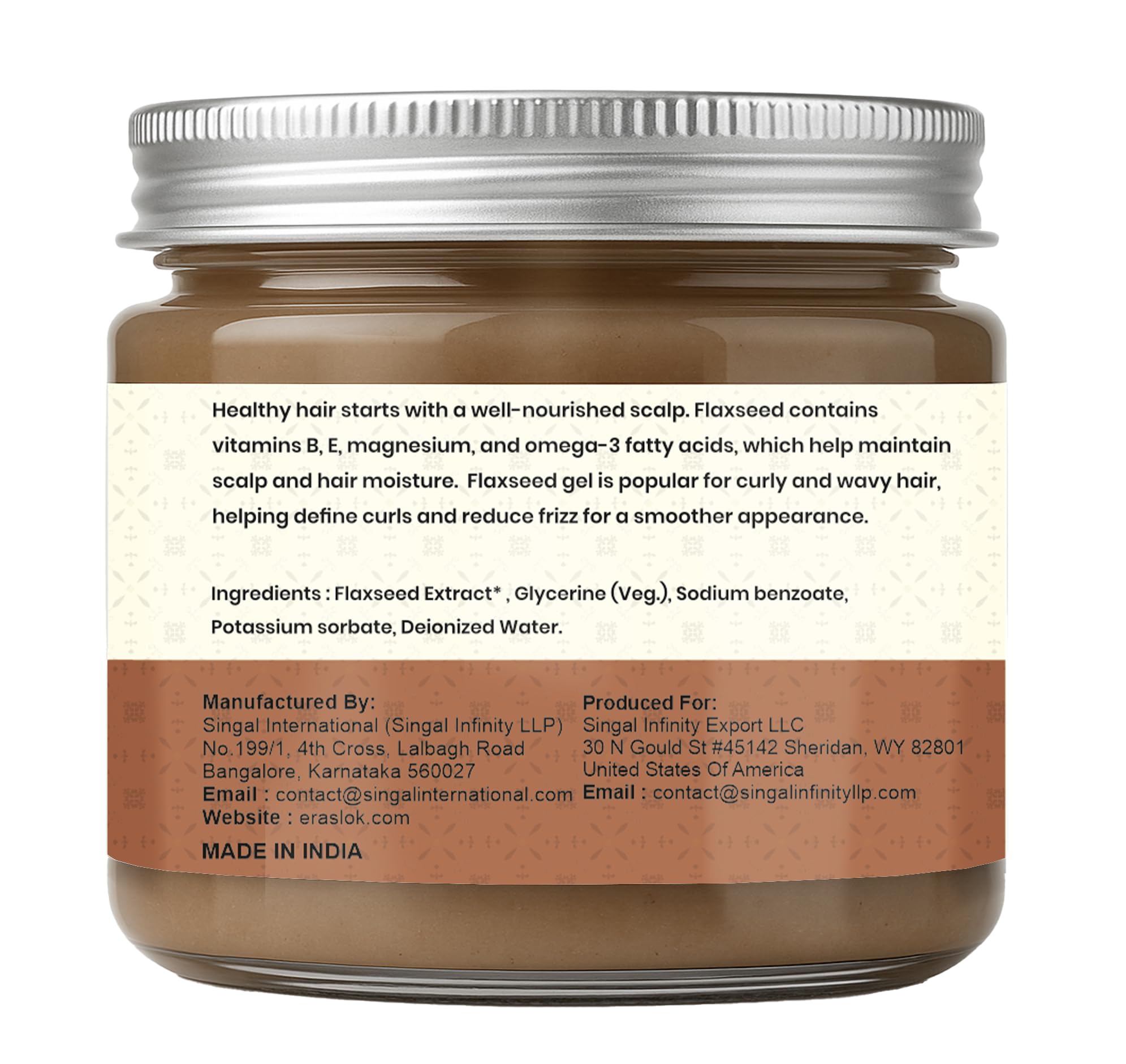 Raslok Pure Flaxseed Gel on hair adds natural shine without heaviness