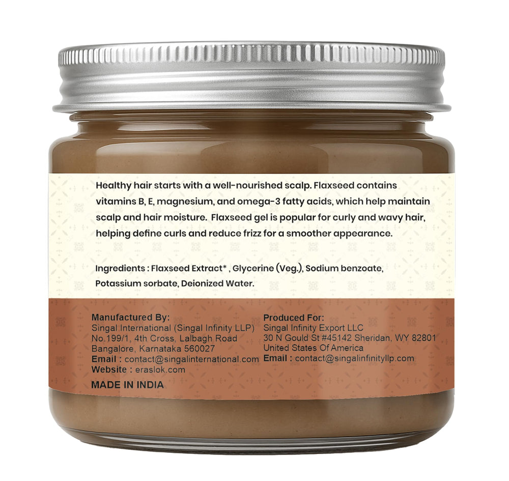 Raslok Pure Flaxseed Gel on hair adds natural shine without heaviness