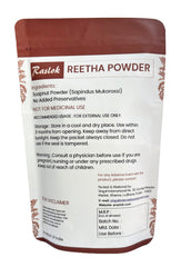 Using Raslok Soapnut Powder for hair care promotes natural shine.