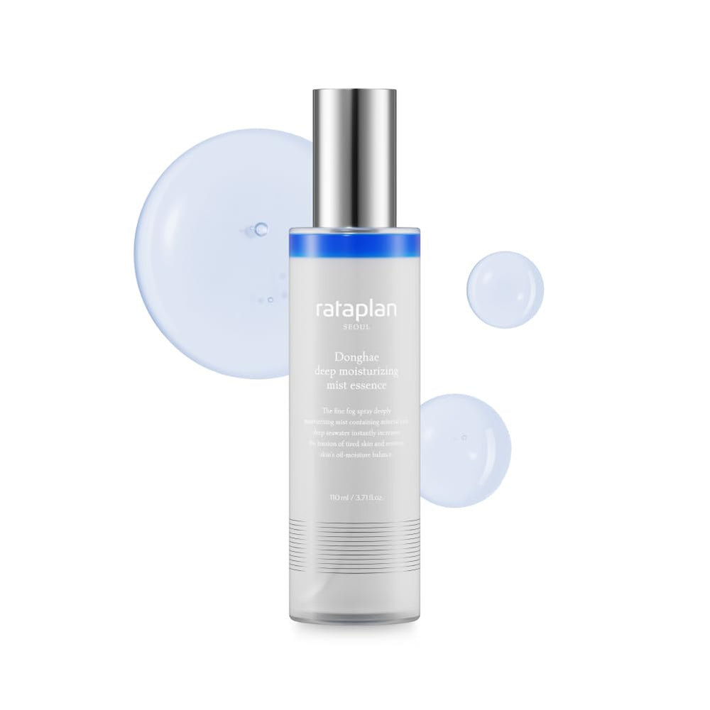RATAPLAN Donghae mist bottle provides travel-friendly hydration for dry skin.