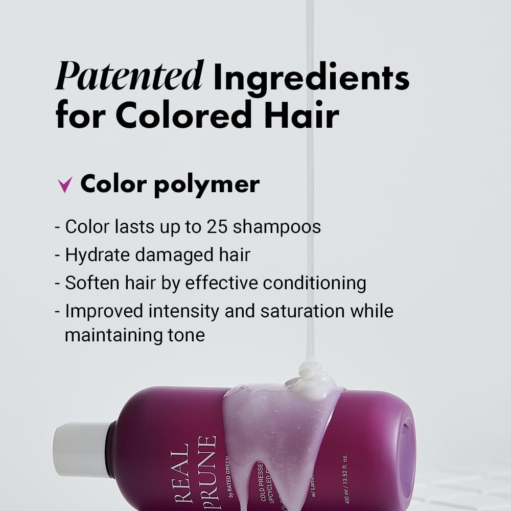 RATED GREEN Dry hair scenario with bottle suggesting extra nourishment.