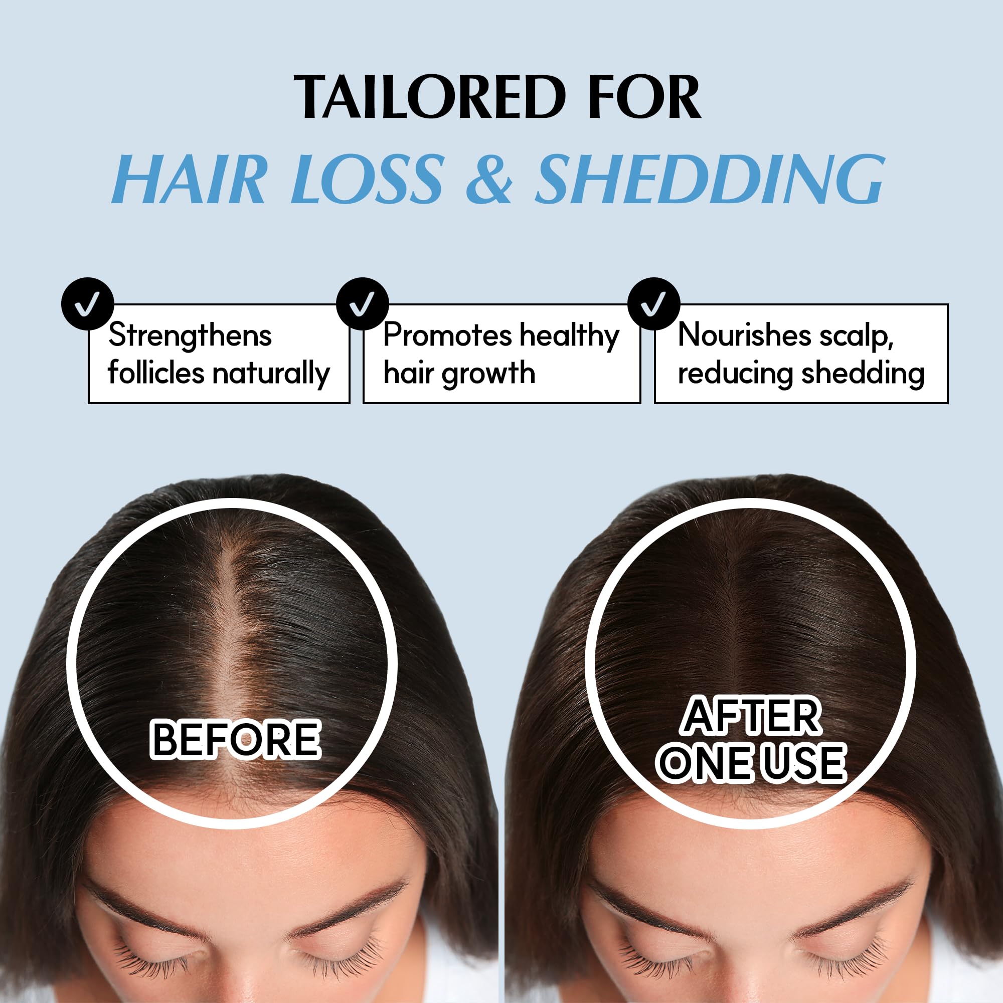 RATED GREEN Real Grow application demonstrates healthier hair goals with consistent use.