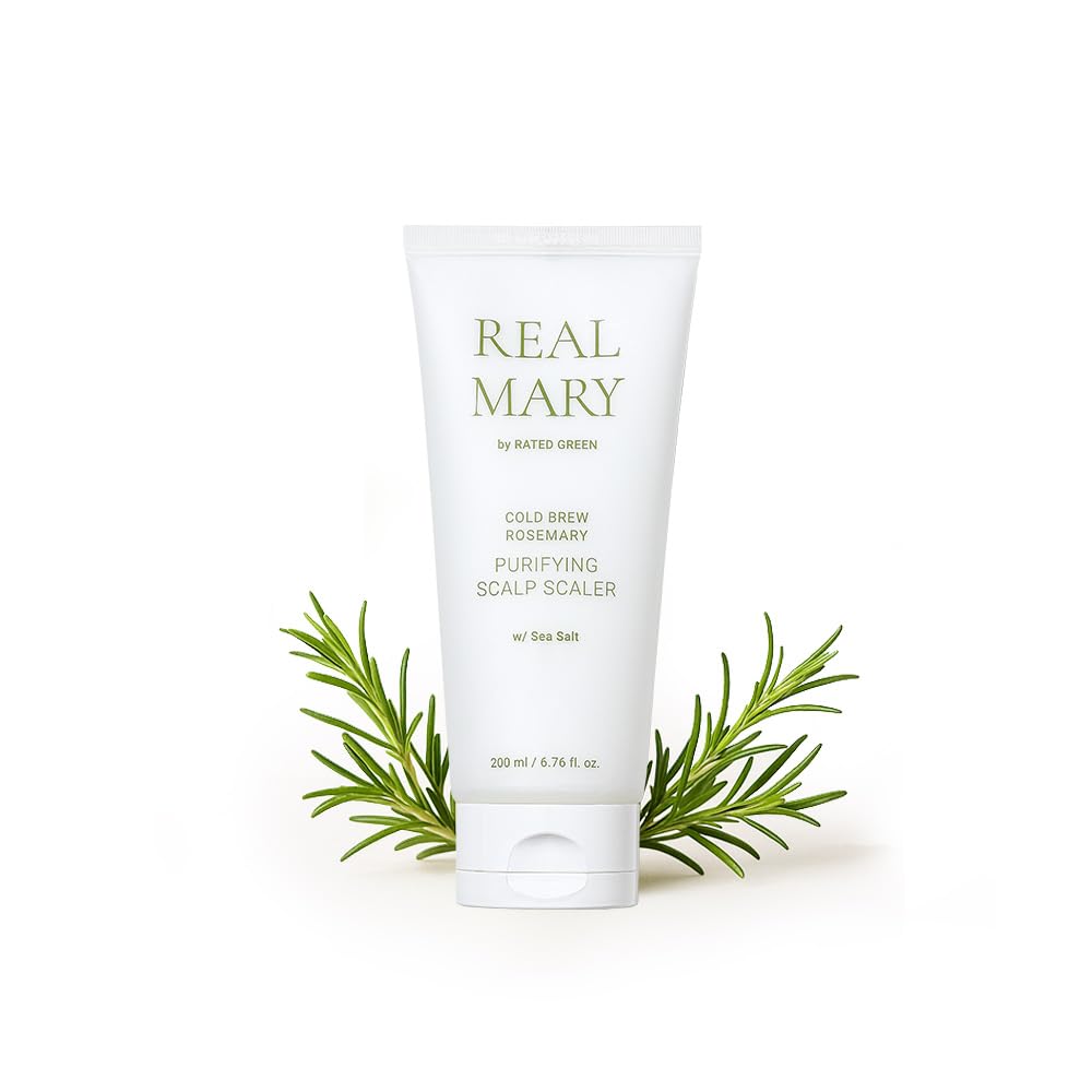 RATED GREEN Real Mary Scalp Scaler bottle pour for easy application and refreshing cleanse.