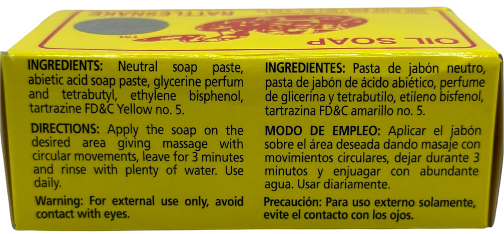 Rattlesnake oil soap bar demonstrates facial and body cleansing with mineral blends.