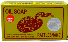 Rattlesnake soap original 140g pack shot displaying six bars for value