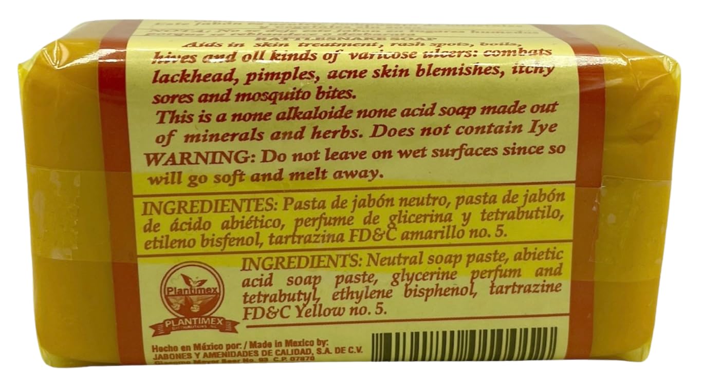 Rattlesnake soap original 140g packaging details and labeling