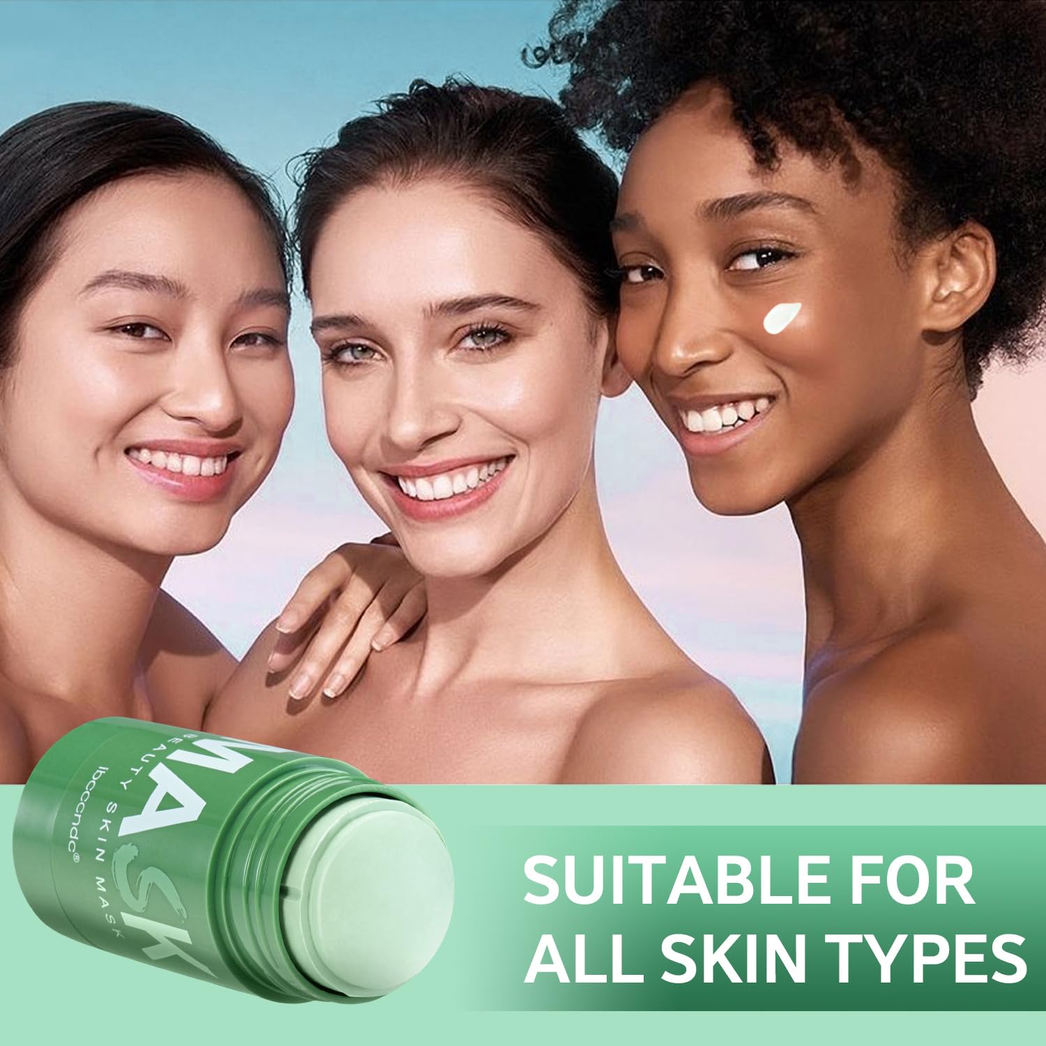 RATYMON green tea purifying clay stick is travel-ready and convenient.