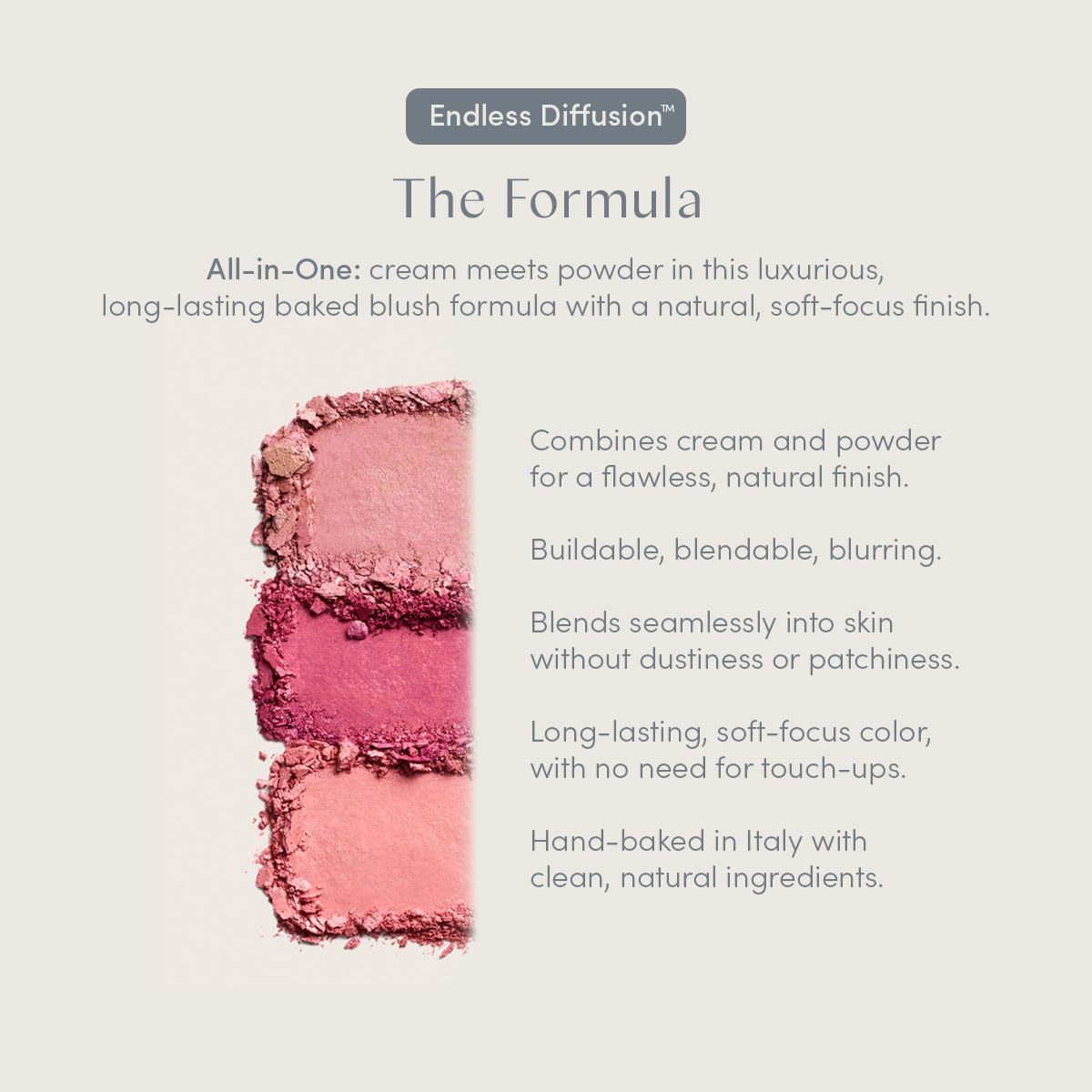 Ravie Beauty duo-toned melange blush blends seamlessly on cheeks