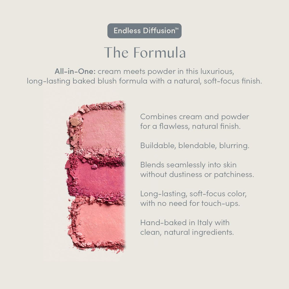 Ravie Beauty duo-toned melange blush blends seamlessly on cheeks