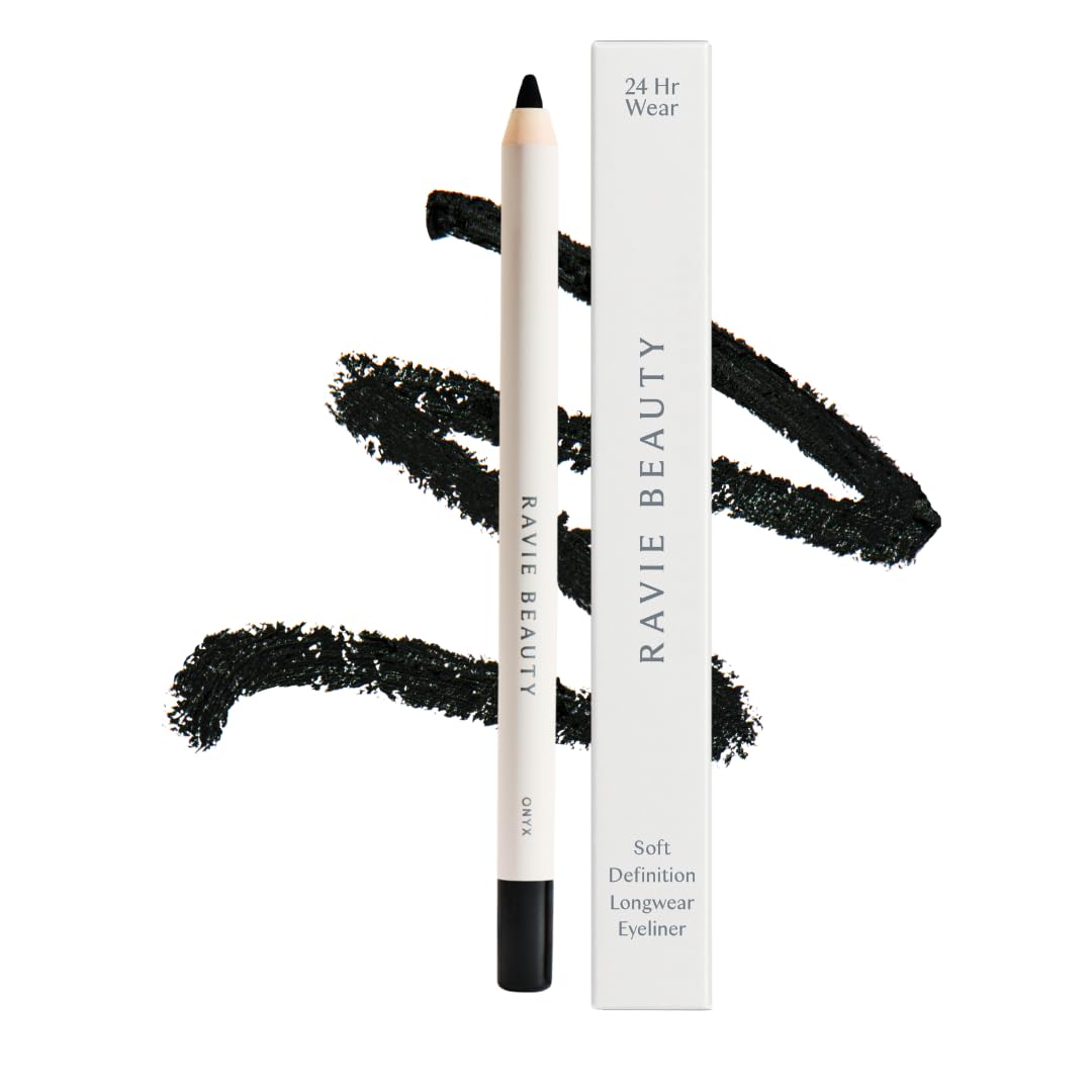 Ravie Beauty Soft Definition Eyeliner Onyx pencil with closed cap for precise daily use