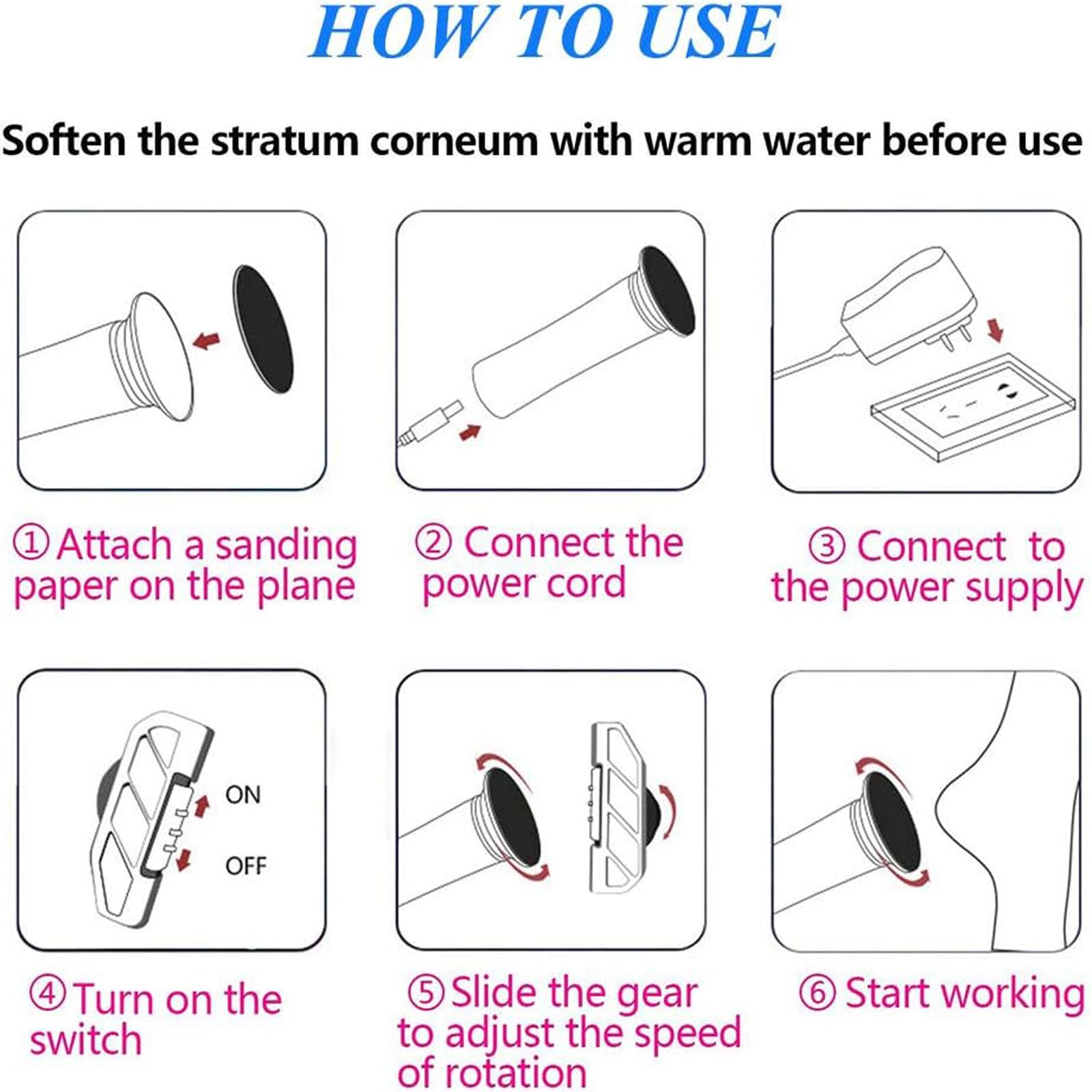 Ravifun foot file designed for convenient at-home pedicures.