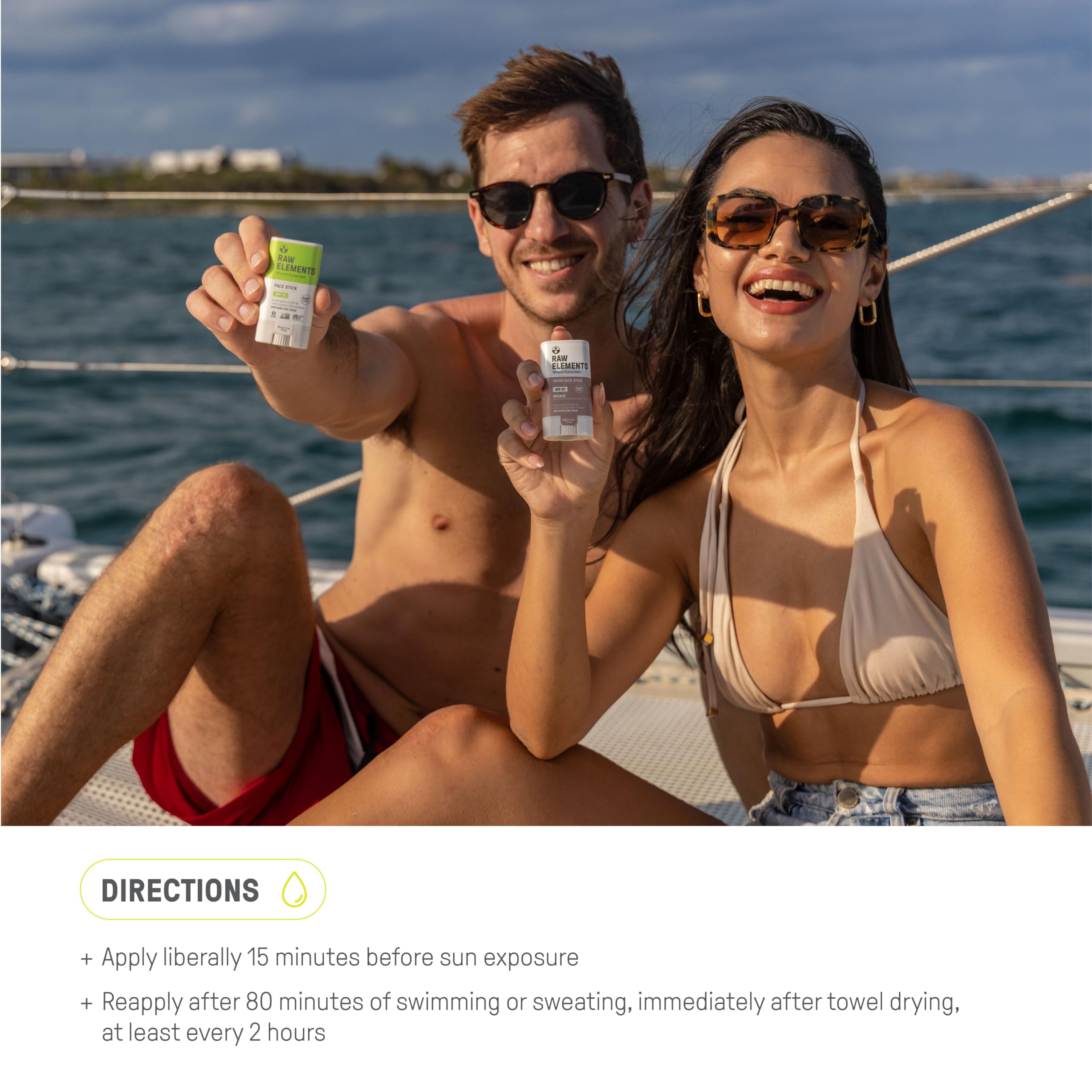 Raw Elements all ages friendly sunscreen stick for diverse users