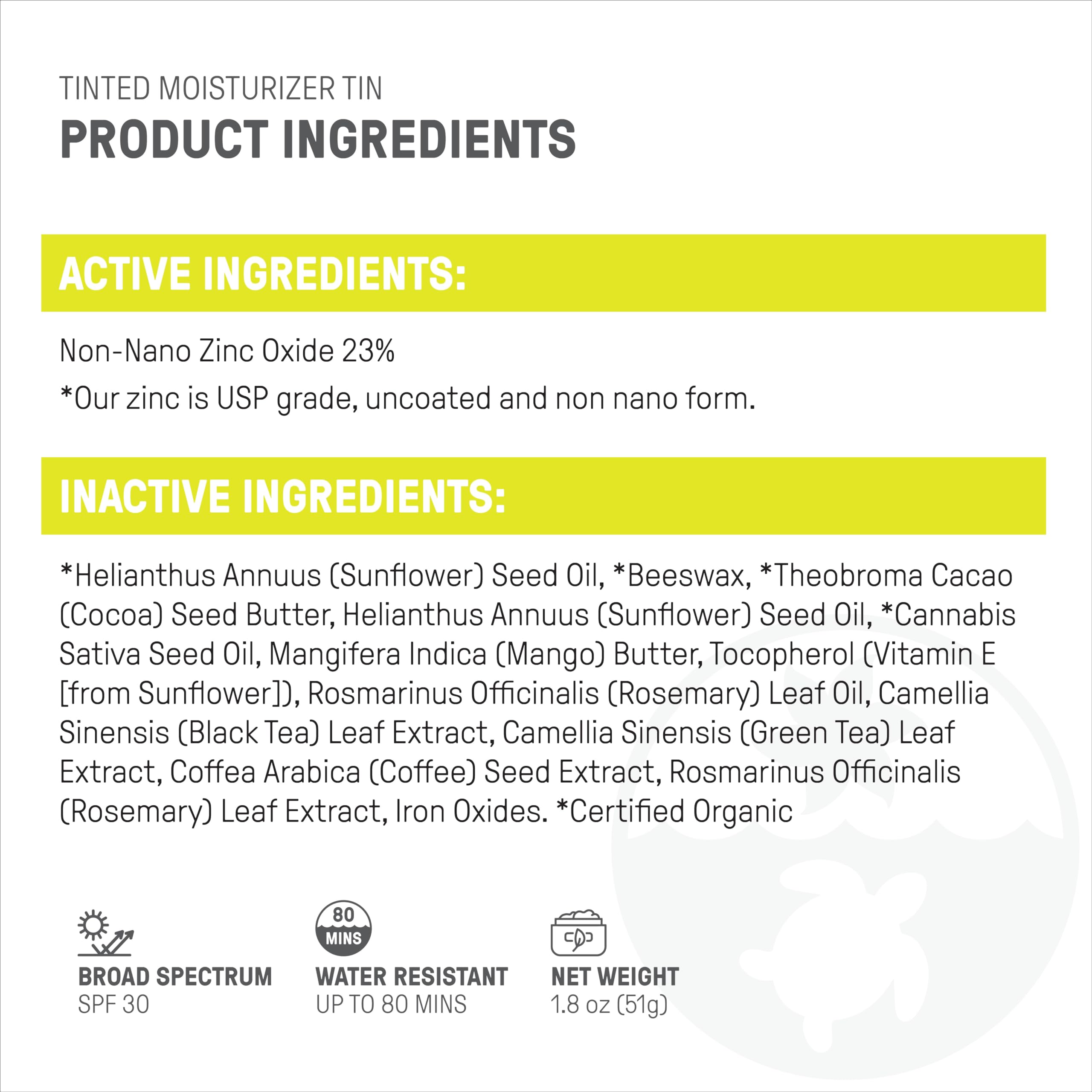 Raw Elements cream applied to skin for a smooth, even finish.