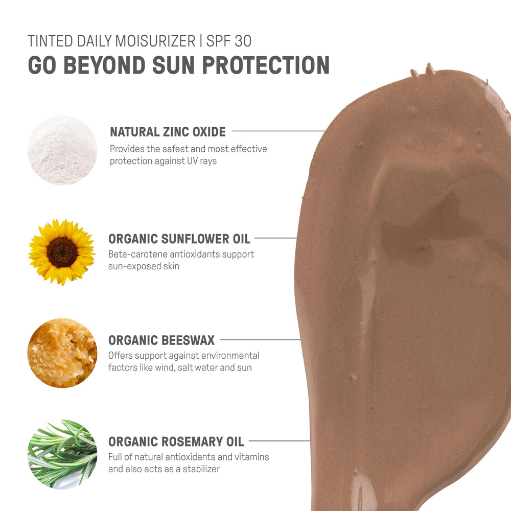 Raw Elements organic cacao tint enriches the moisturizer